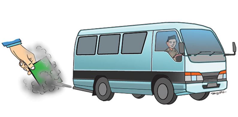 धूवाँ फ्याक्ने सवारीलाई कारबाही भएन