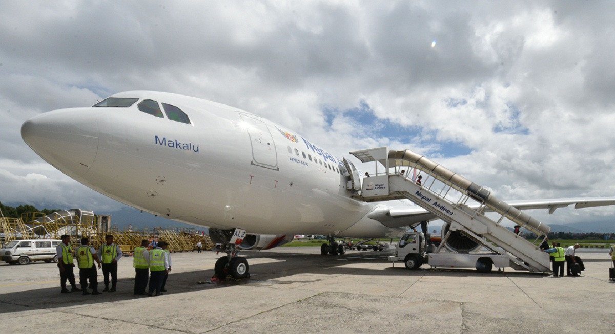 नेपाल एयरलाइन्सको नयाँ जहाज  ‘मकालु’ ग्राउन्डेड