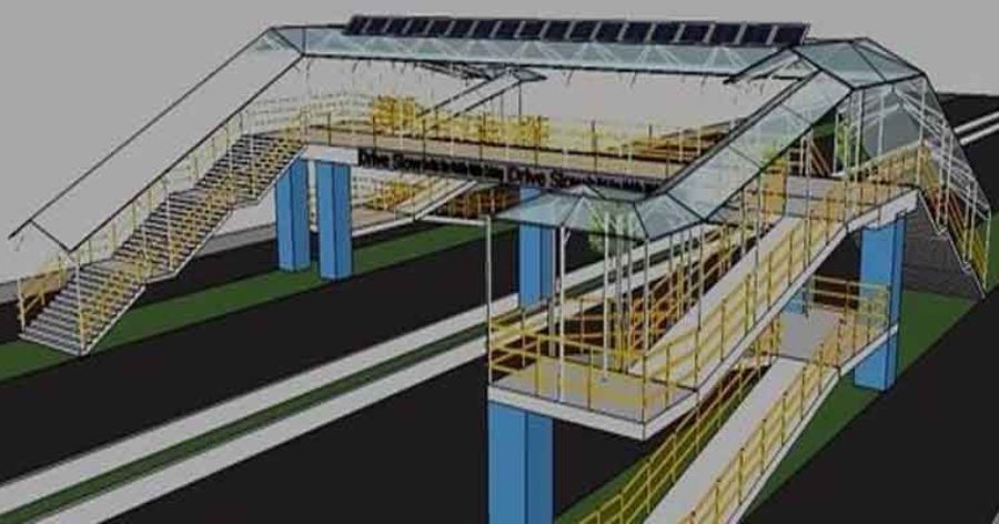 काठमाण्डौ महानगरपालिकाले सार्न मिल्ने  आकाशे पुल निमार्ण गर्दै