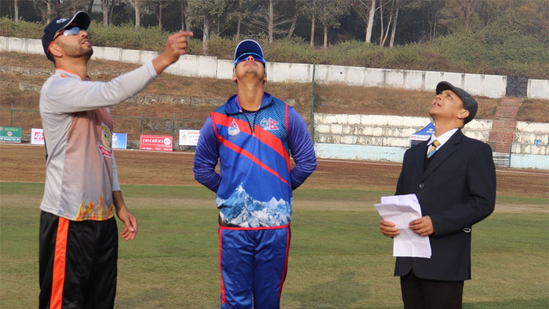 प्रदेश १ विरुद्ध एपीएफले पहिले ब्याटिङ गर्ने