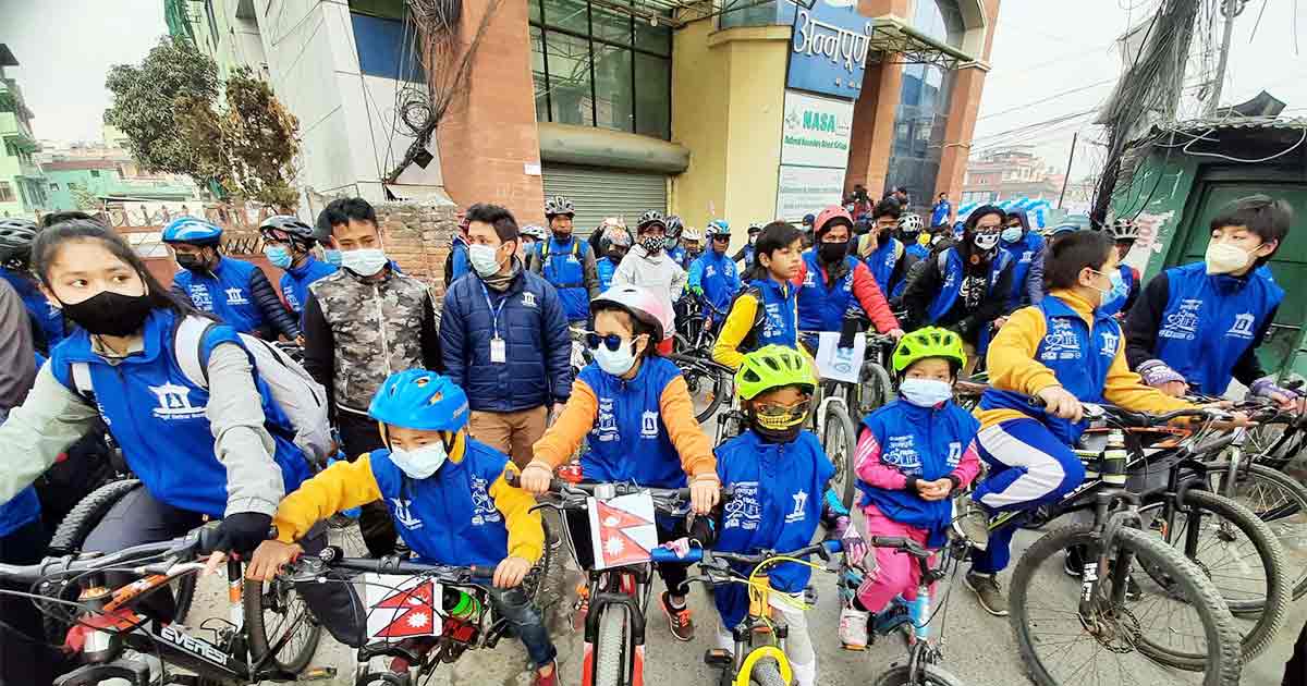 अन्‍नपूर्ण साइकल र्‍यालीमा उत्साहजनक सहभागिता (तस्बिरसहित)