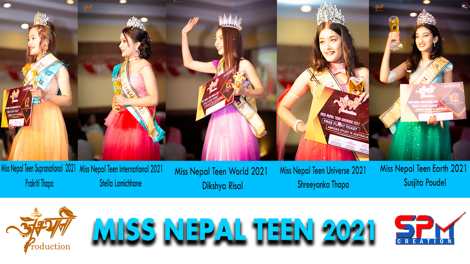 ‘मिस्टर एण्ड मिन नेपाल टिन वर्ल्ड २०२१’ को उपाधि दिक्षा र शाश्वतलाई