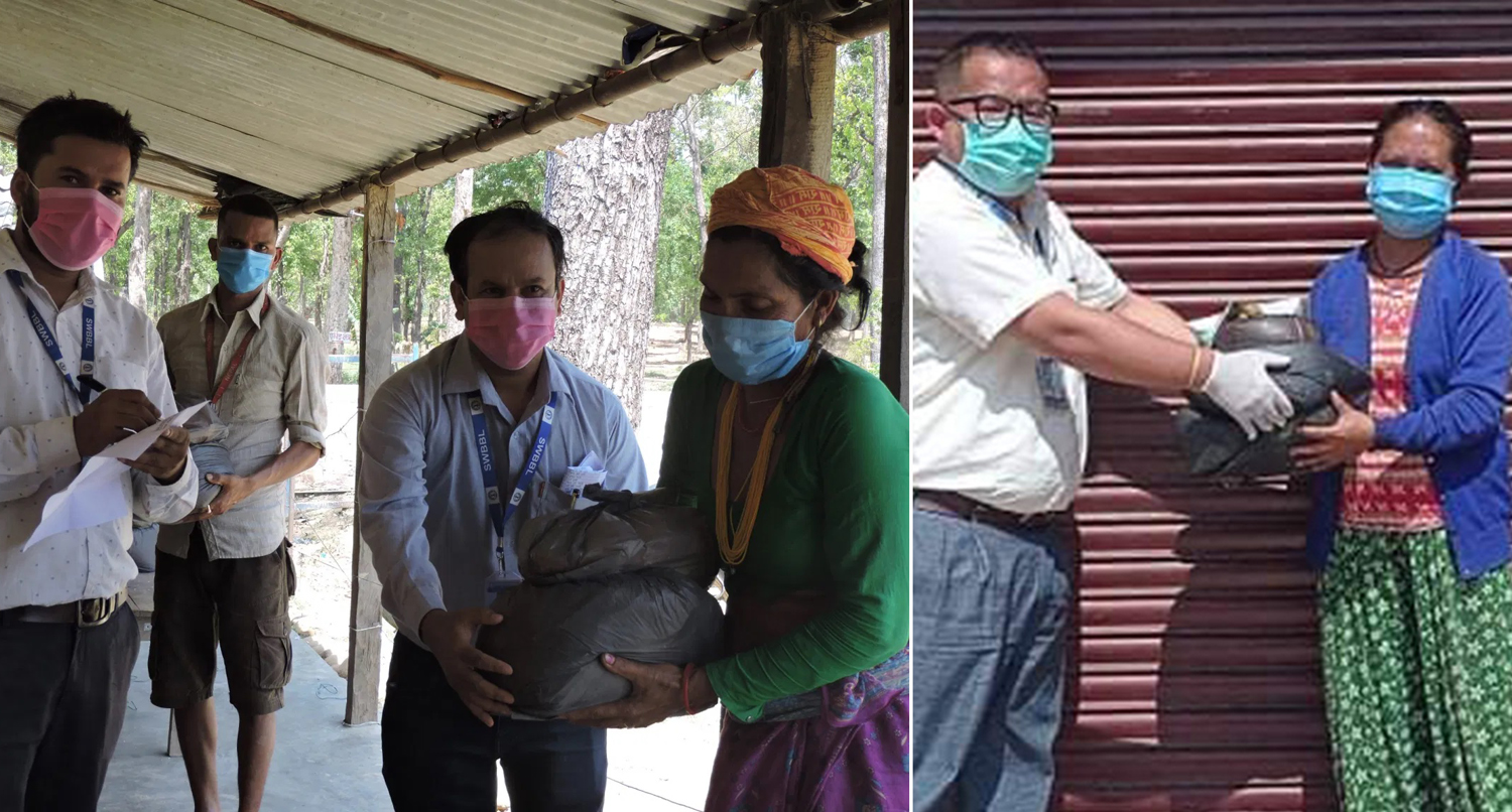 स्वावलम्बन लघुवित्तद्वारा कोभिड–१९ प्रभावित सदस्यलाई राहत वितरण