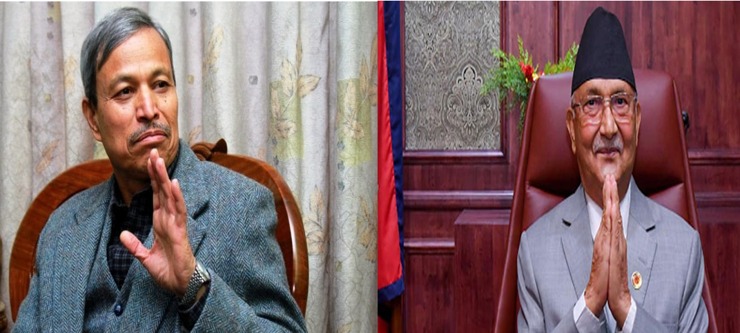 भीम रावललाई राजीनामा फिर्ता लिन अध्यक्ष ओलीको आग्रह