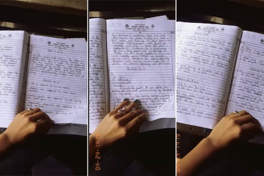 टिकटकमा  भेटियो कक्षा १२ को उत्तरपुस्तिका