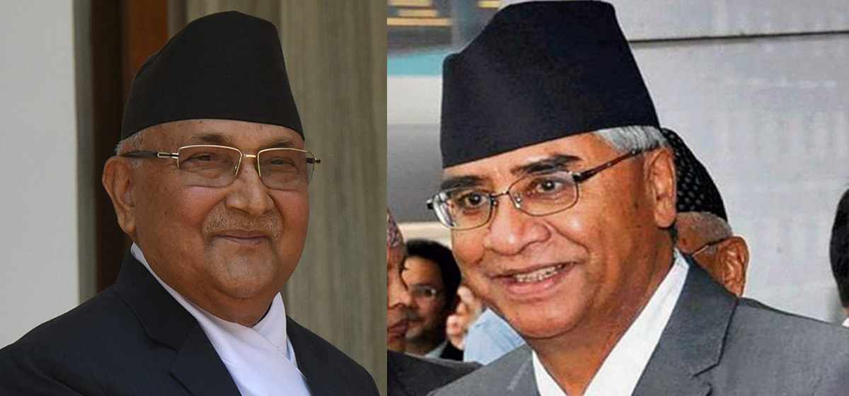 प्रधानमन्त्री ओली र कांग्रेस सभापति देउवाबीच भेटवार्ता