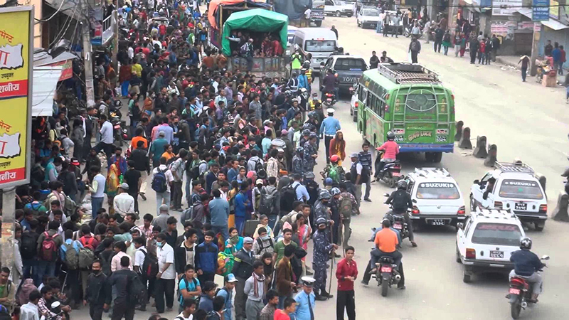 ११ दिनमा चार लाख २२ हजार जनाले काठमाण्डौं छाडे