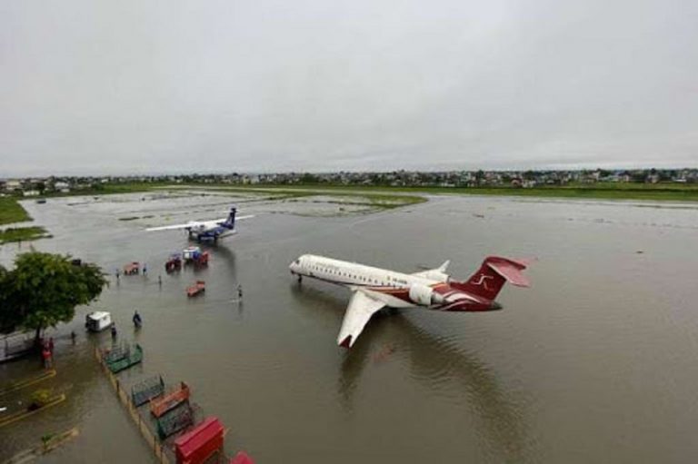 विराटनगर विमानस्थल अझै जलमग्न