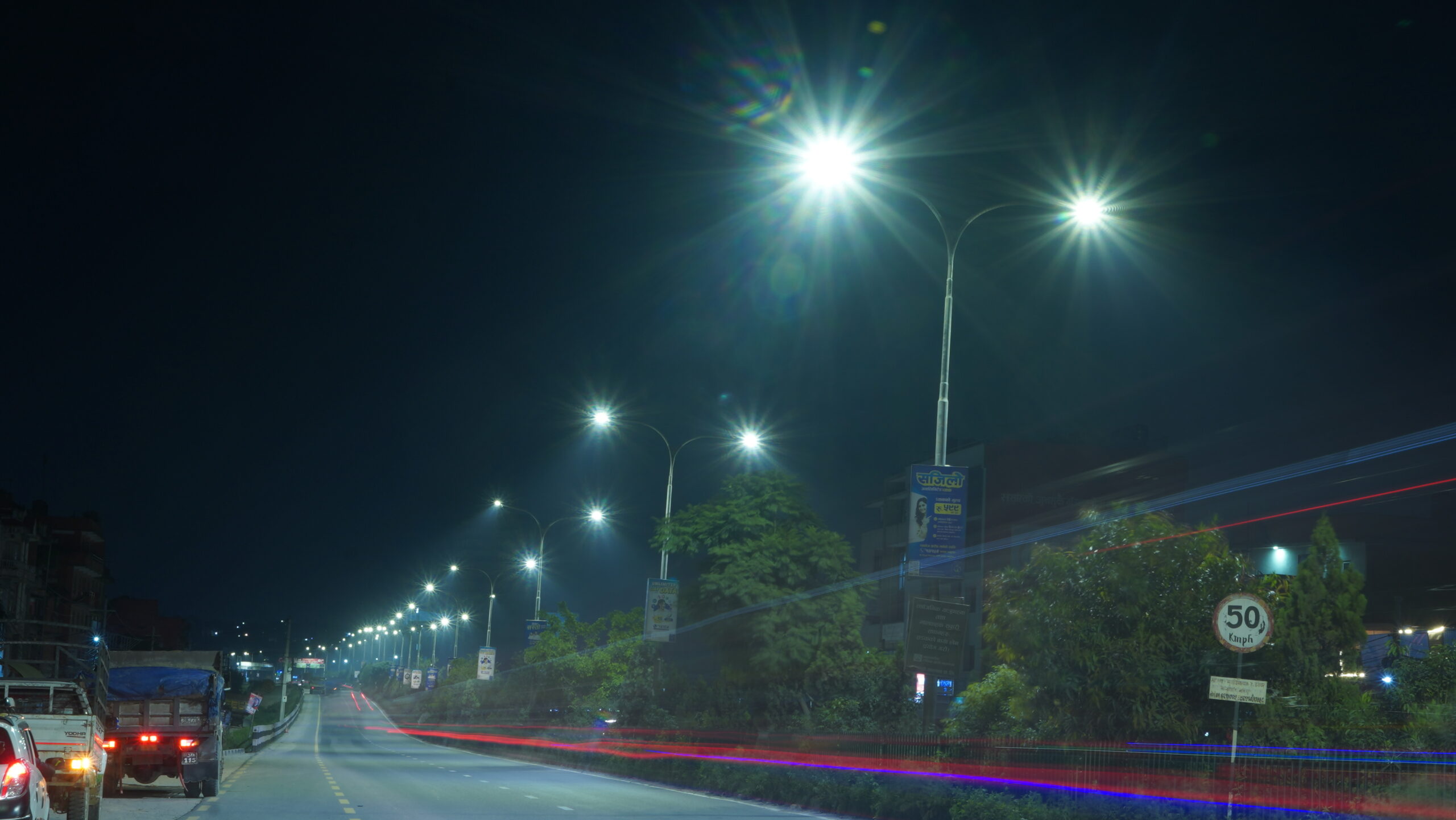 कोटेश्वर-सूर्यविनायक सडकमा स्मार्ट बत्ती