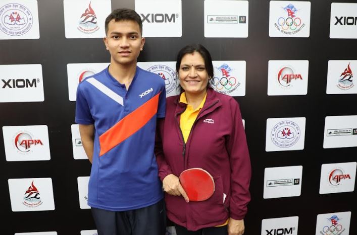 एपीएम अन्तर्राष्ट्रिय भेट्रान टेबल टेनिस : आशिष र इन्दिरालाई स्वर्ण