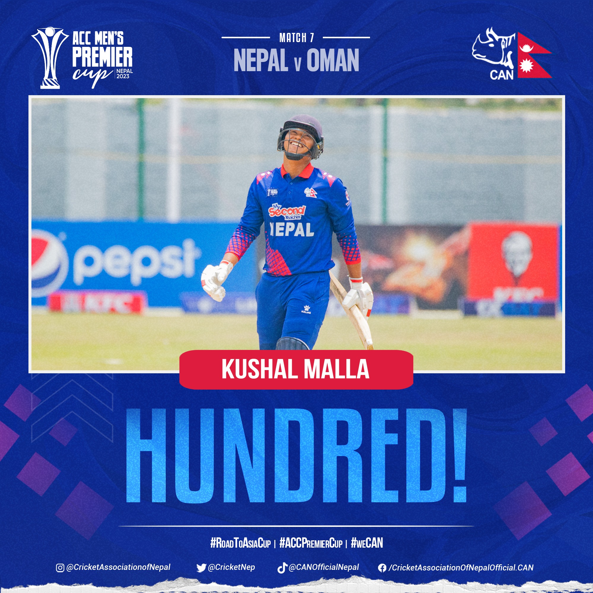 कुशल मल्लको ओडिआईमा पहिलो शतक