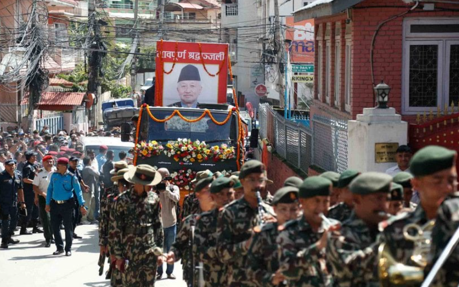 नेम्वाङको अन्त्येष्टिका लागि शवयात्रा सुरु