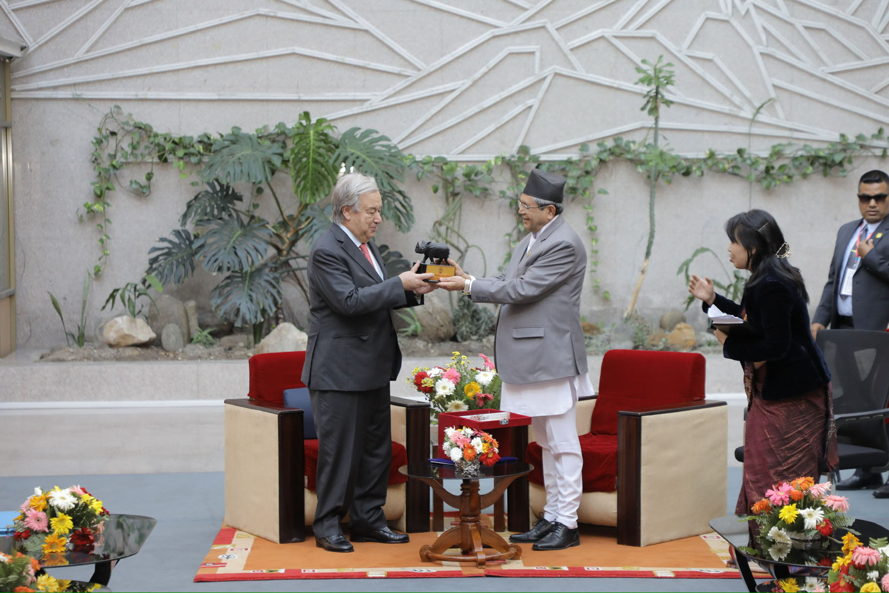 सभामुख घिमिरेसँग महासचिव गुटेरेसको भेटवार्ता, कसले के भने ?