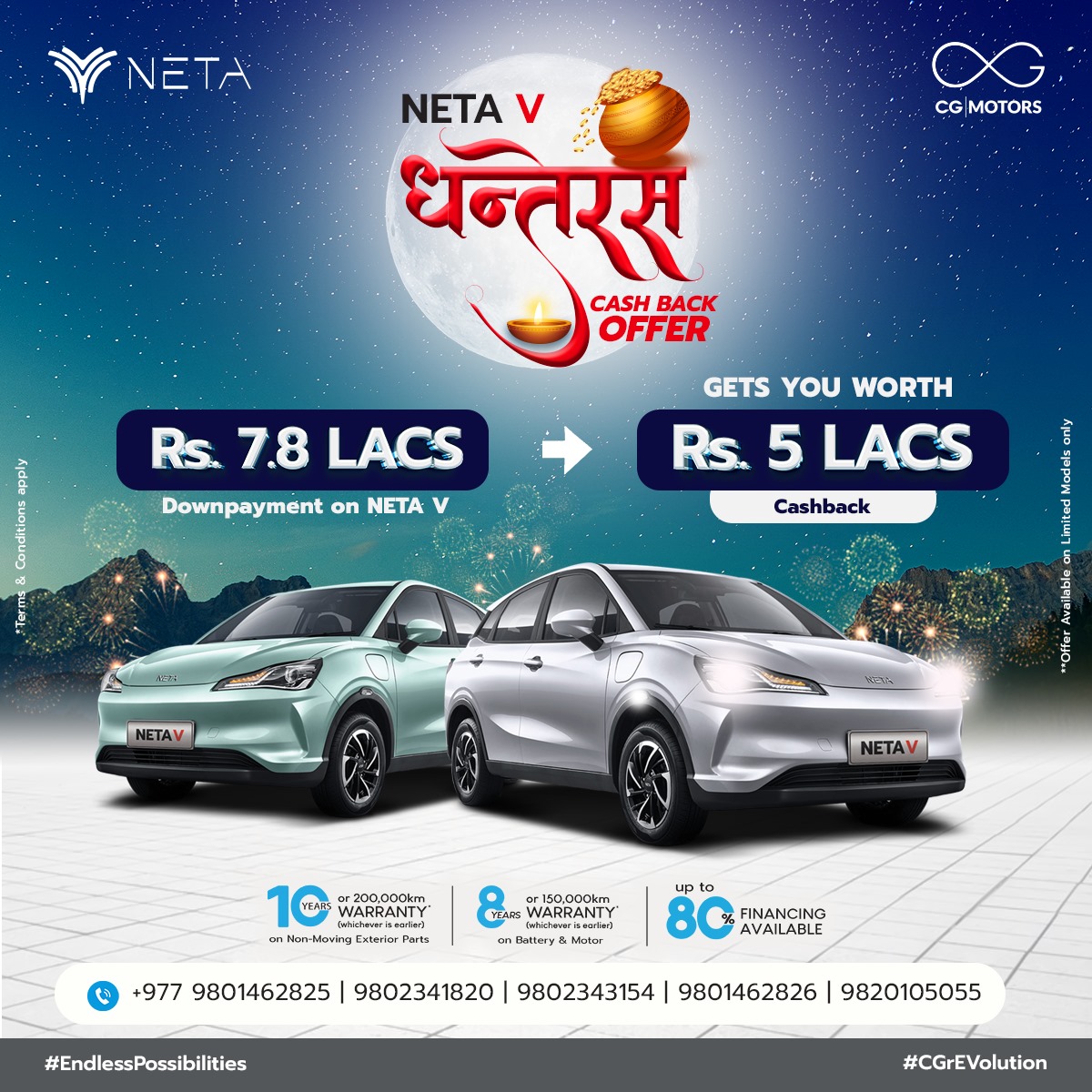 धन्तेरसमा विशेष छुट, २ लाख ८० हजार डाउनपेमेन्टमै  किन्न पाईने नेटा भी विद्युतीय कार