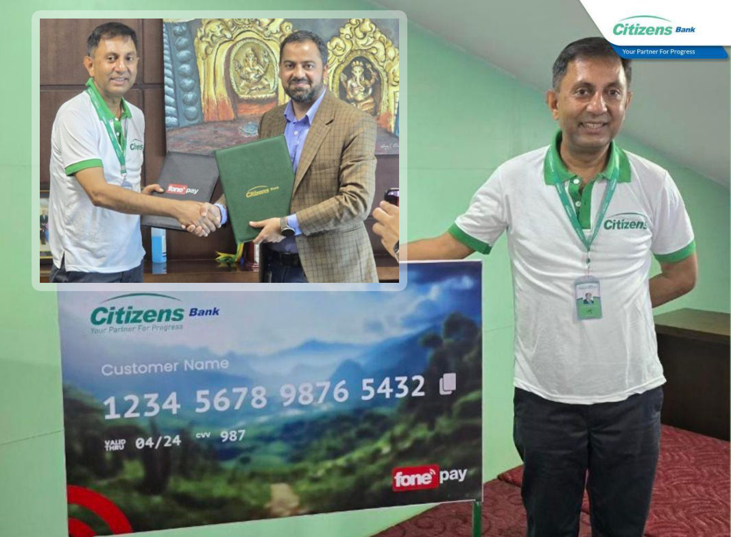 सिटिजन्स बैंकद्वारा नेपालमै पहिलो पटक भर्चुअल क्रेडिट कार्ड सार्वजनिक
