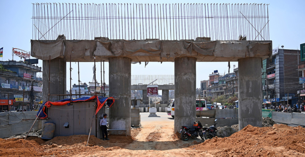 ग्वार्को फ्लाई ओभरको मुख्य संरचना निर्माण सकियो