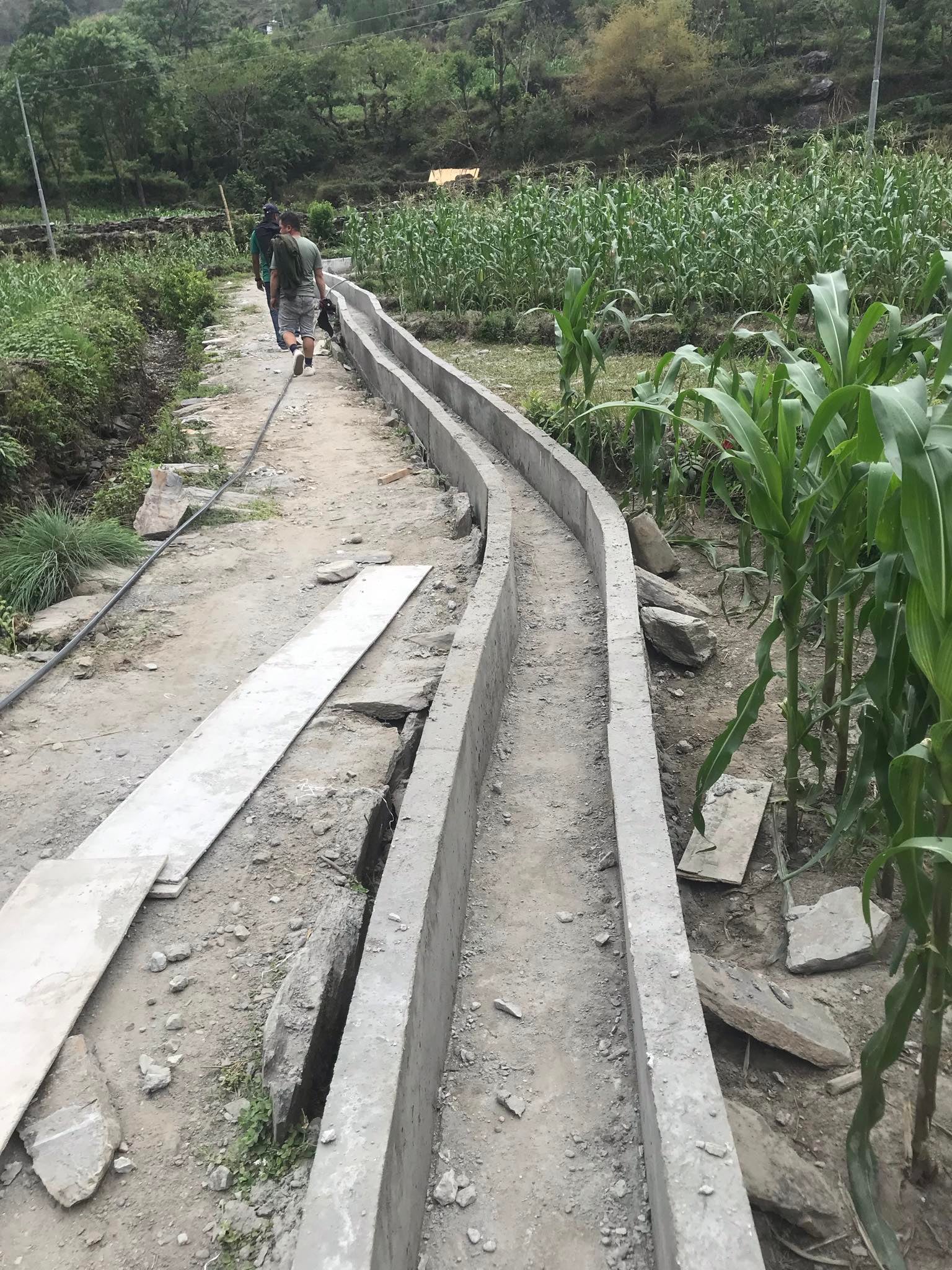 म्याग्दीको हिलापोखरीमा सिँचाइ आयोजनाको पक्कि नहर