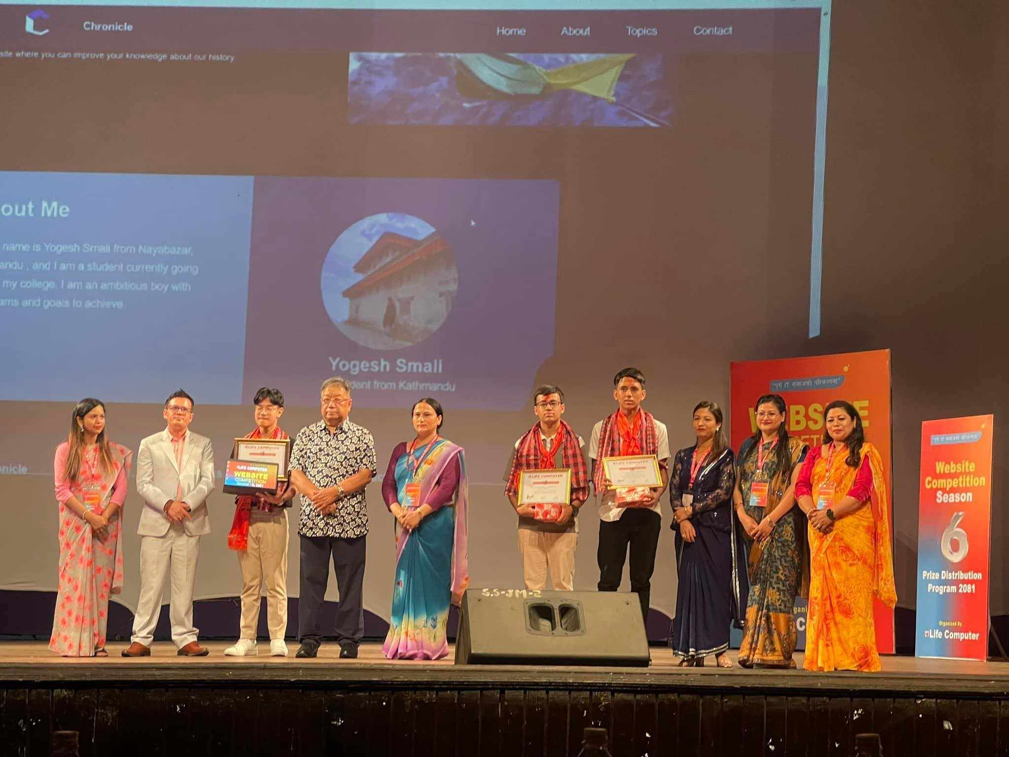 लाइफ कम्प्युटरको ‘वेबसाइट कम्पिटिसन’को विजेता घोषणा, योगेश बने पहिलो