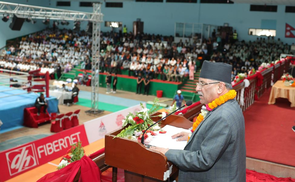 प्रधानमन्त्रीद्वारा प्रकाश दाहाल स्मृति राष्ट्रिय बक्सिङ प्रतियोगिता उद्घाटन