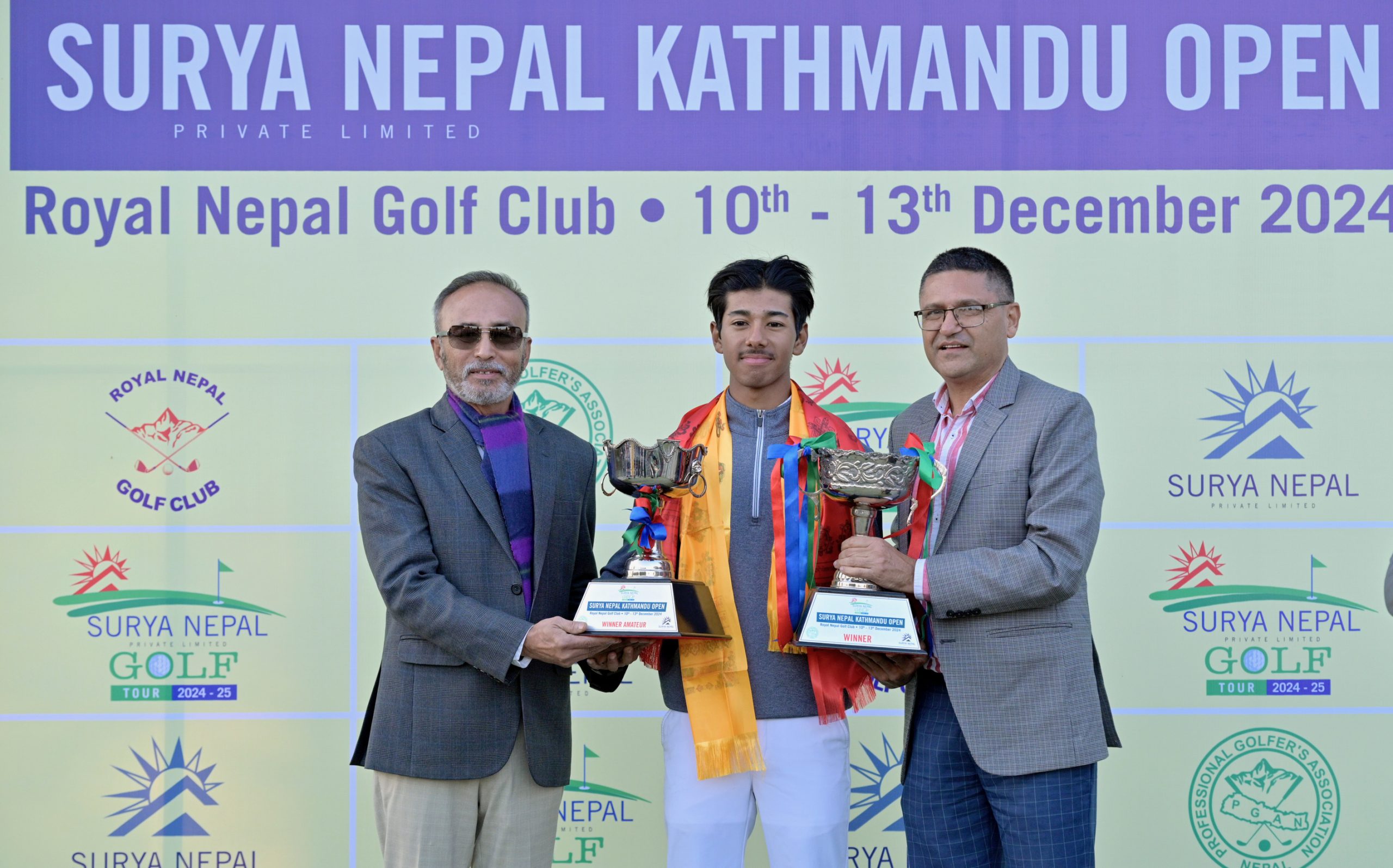 सद्भाव आचार्यले जिते सूर्य नेपाल काठमाडौं ओपनको उपाधि, निरज दुई स्ट्रोकले पराजित