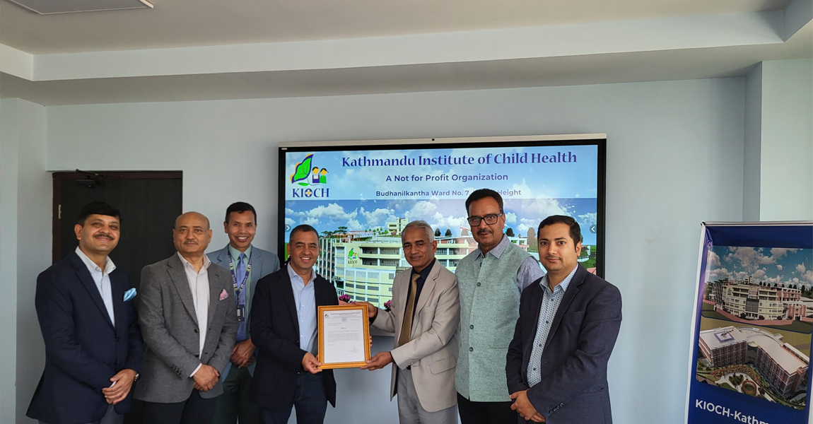 आइजीआई प्रुडेन्सियल इन्स्योरेन्सले गर्‍याे बाल अस्पताललाई ३० लाख सहयोग