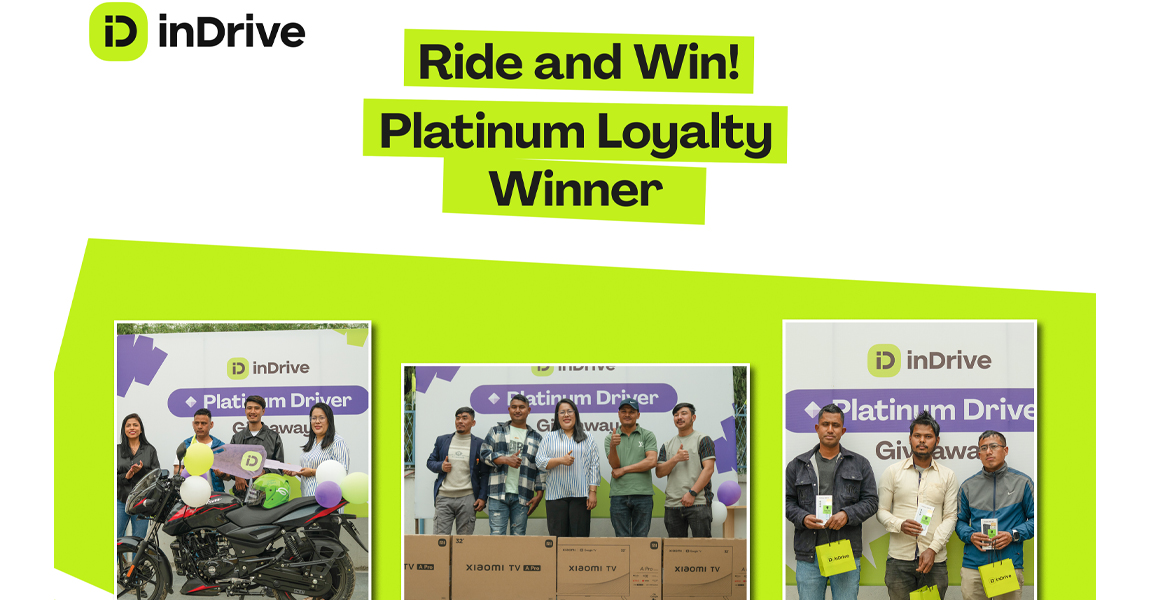 इनड्राइभको राइड एण्ड विन प्लाटिनम ड्राइभर गिभअवे क्याम्पेन सम्पन्न