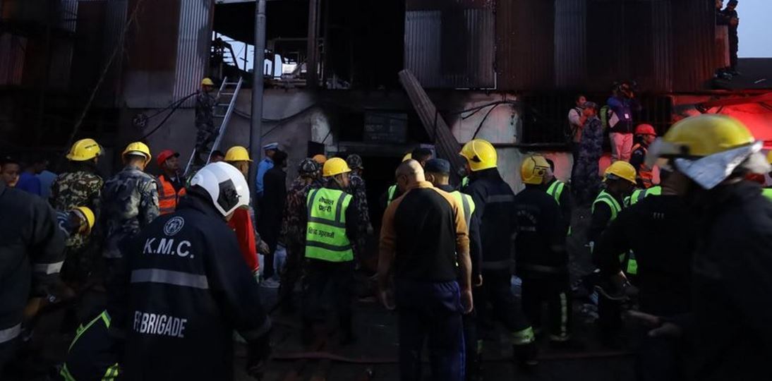 बालाजु औद्योगिक क्षेत्रमा लागेको आगो निभाइयो