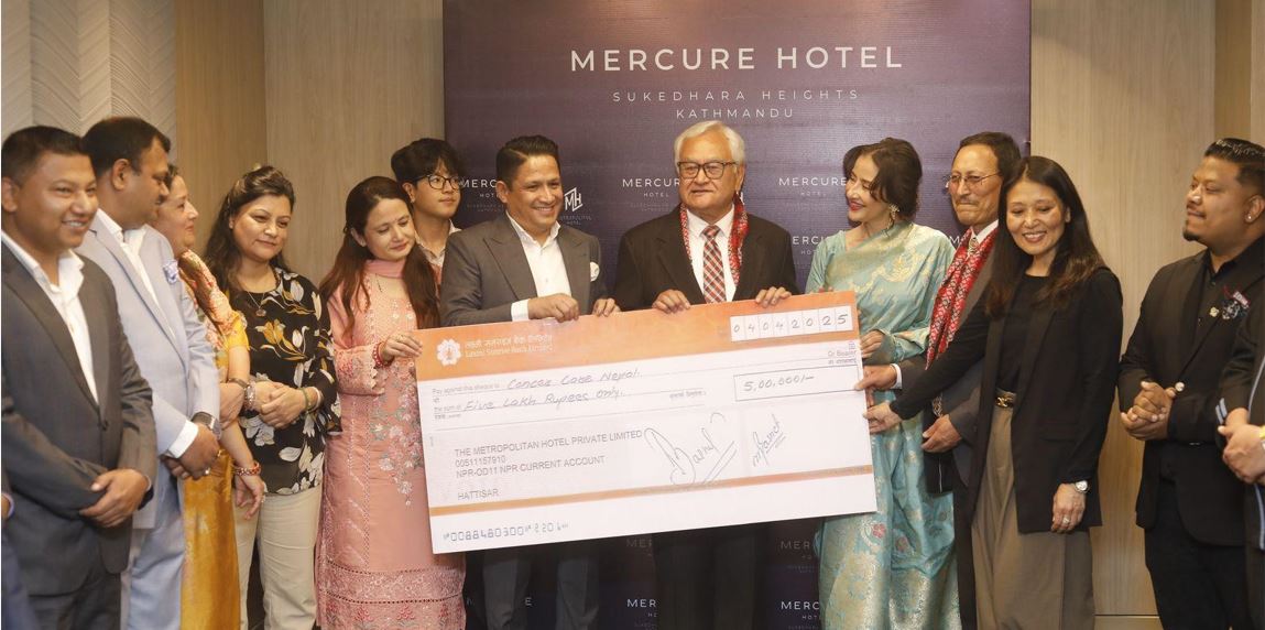 क्यान्सरपीडितको उपचारमा मर्क्यूर होटलले गर्यो आर्थिक सहयोग