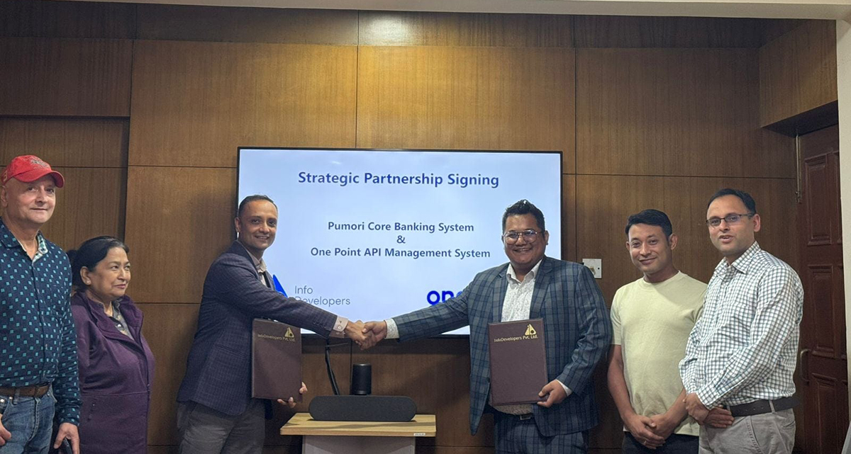 इन्फोडेभलपर्स र वन पोइन्ट फाइनान्सियल सर्भिसेजबीच एपीआई सेवामा सहकार्य