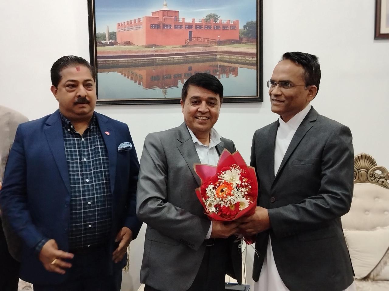 नवनियुक्त गभर्नर पौडेलसँग महासंघ प्रतिनिधिमण्डलको भेट