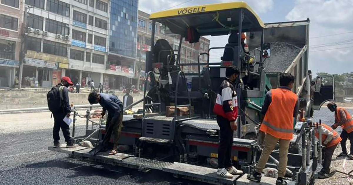 धुलिखेल-साँगा सडकखण्ड कालोपत्र सुरु