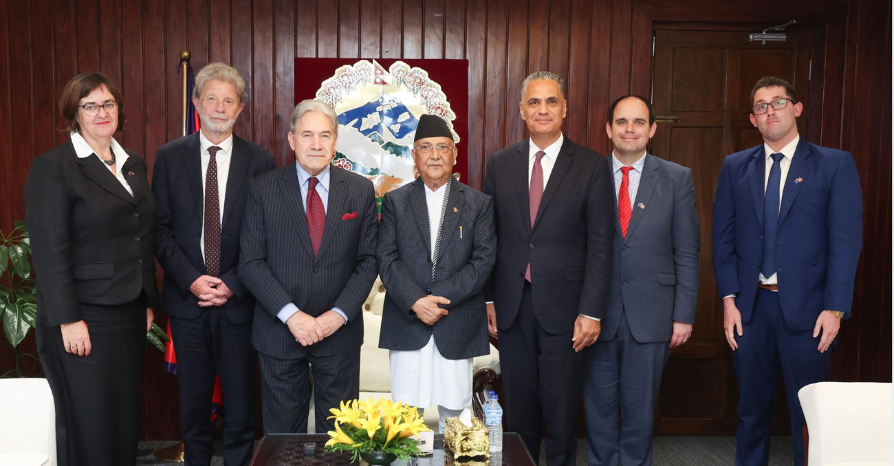 प्रधानमन्त्री र न्यूजिल्याण्डका उपप्रधानमन्त्रीबीच बालुवाटारमा भेट, के भयाे छलफल ?