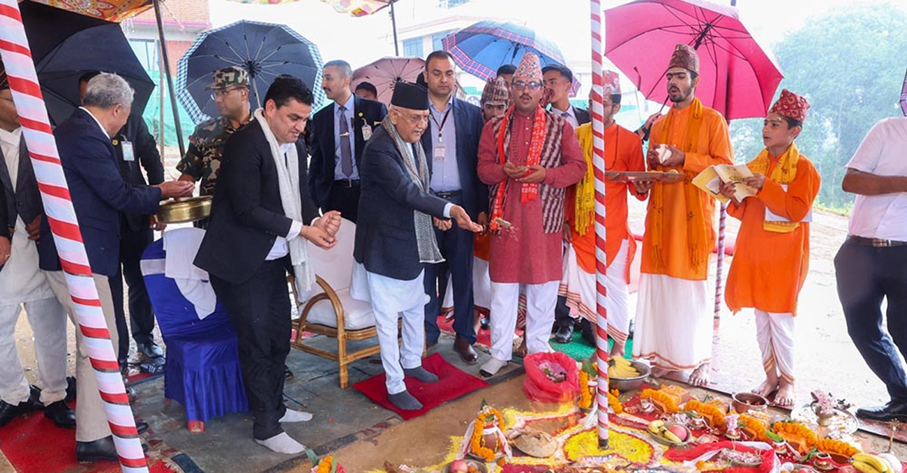 प्रधानमन्त्रीले गरे धुलिखेल ‘ट्रमा सेन्टर’ को शिलान्यास