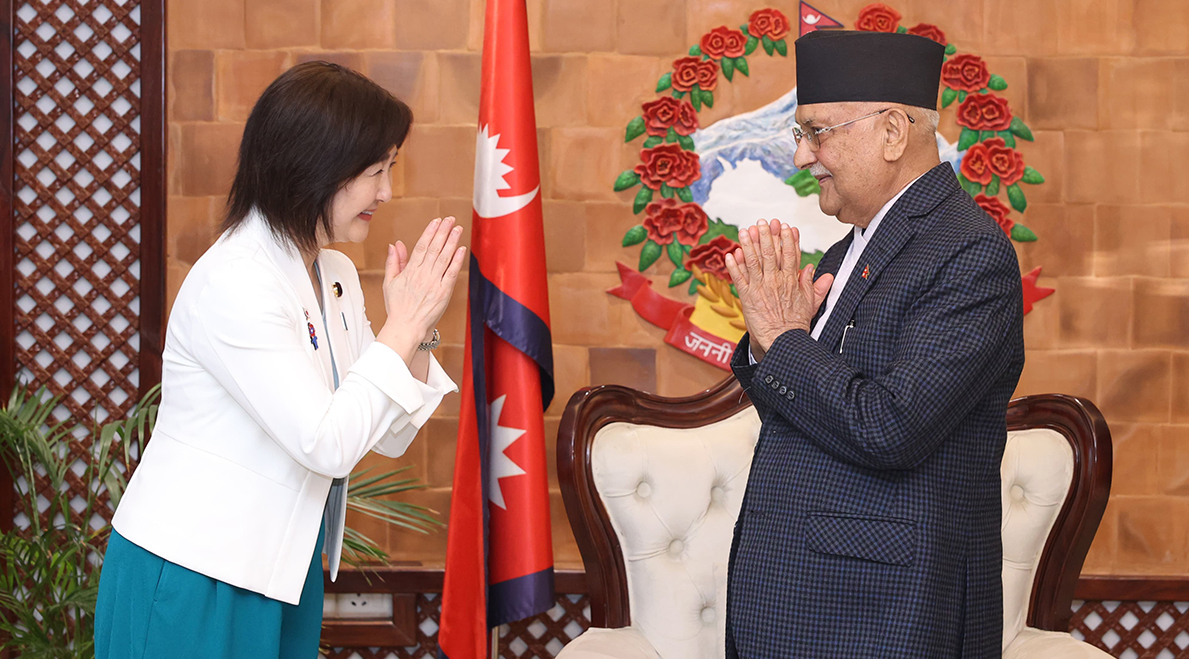 प्रधानमन्त्रीसँग जापानकी उपविदेशमन्त्रीको भेट