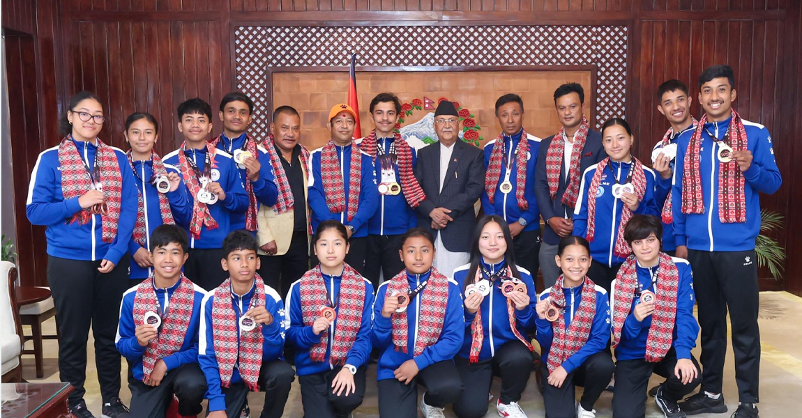 प्रधानमन्त्रीले दिए टेबल टेनिस खेलाडीलाई बधाई