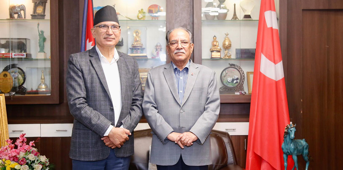 प्रचण्डलाई भेट्न खुमलटार पुगे अर्थमन्त्री पौडेल, के भयो कुराकानी ?