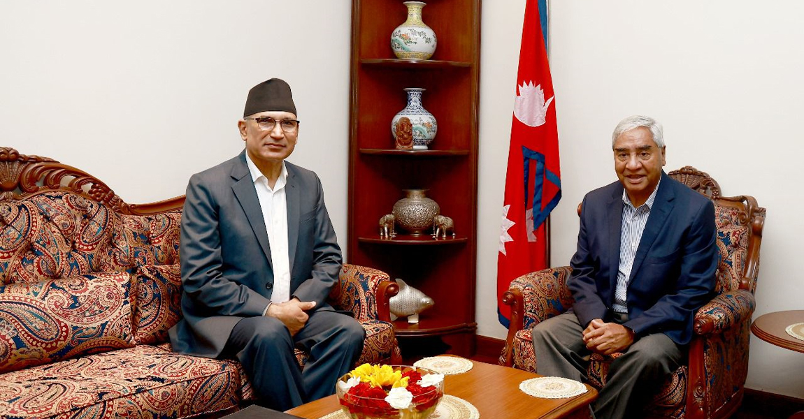 कांग्रेस सभापति देउवा र अर्थमन्त्री पौडेलबीच भेटबार्ता