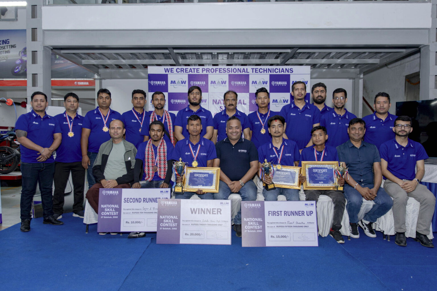 यामाहा नेपालको नेसनल सर्भिस स्किल कन्टेस्ट सम्पन्न