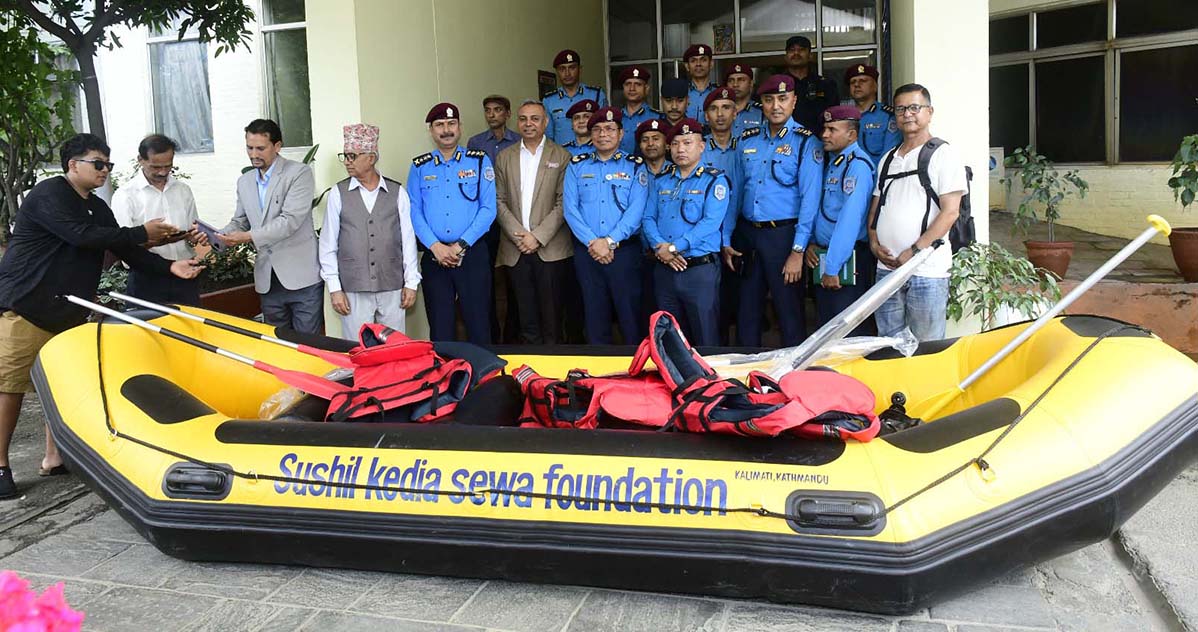 सुशील केडिया सेवा फाउण्डेशनद्वारा उपत्यका प्रहरी कार्यालयलाई विपद् उद्धार सामग्री सहयोग