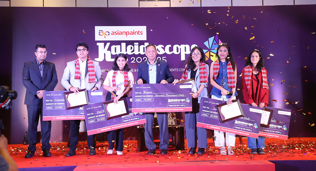 एसियन पेन्ट्सद्वारा क्यालिडोस्कोपको १२औँ संस्करणका विजेतालाई पुरस्कार वितरण