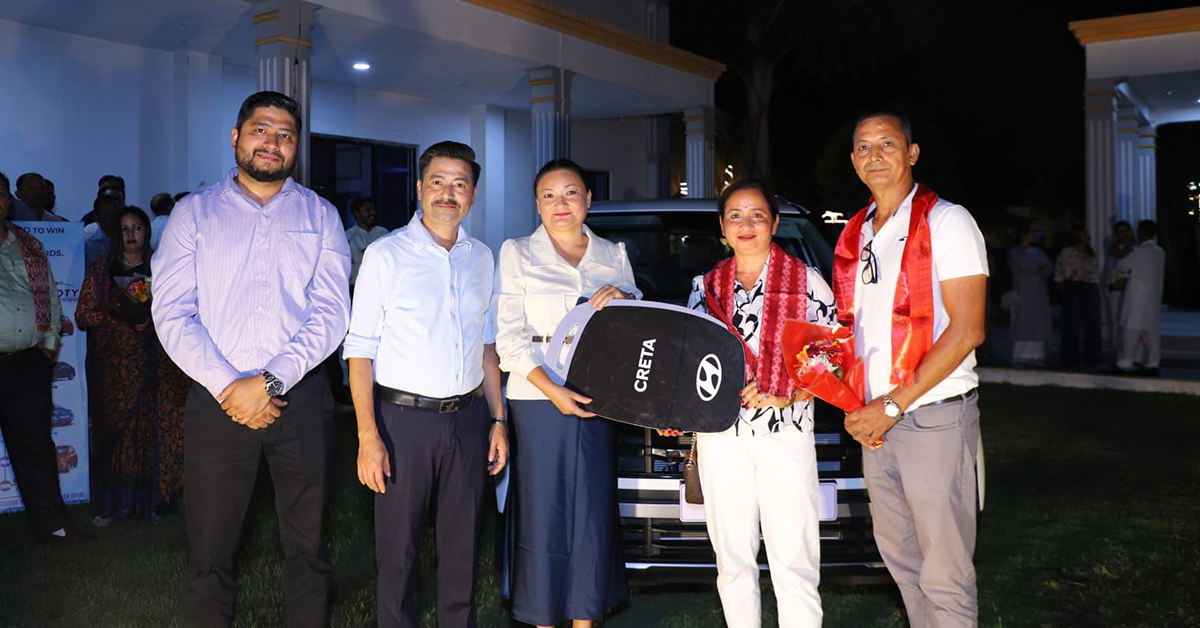 नेपालगञ्जमा नयाँ क्रेटा ईभी सार्वजनिक गर्दै हुन्डाई नेपालको अन्तरक्रिया कार्यक्रम सम्पन्न