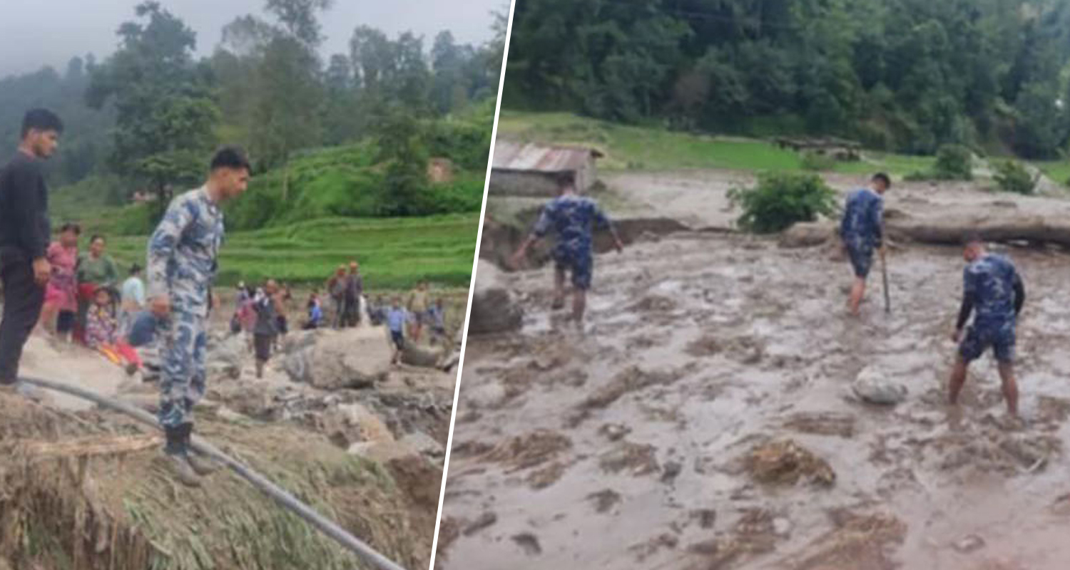 बाढीमा बगिन् महिला, यसरी हुँदैछ खोजी (तस्बिरहरू)