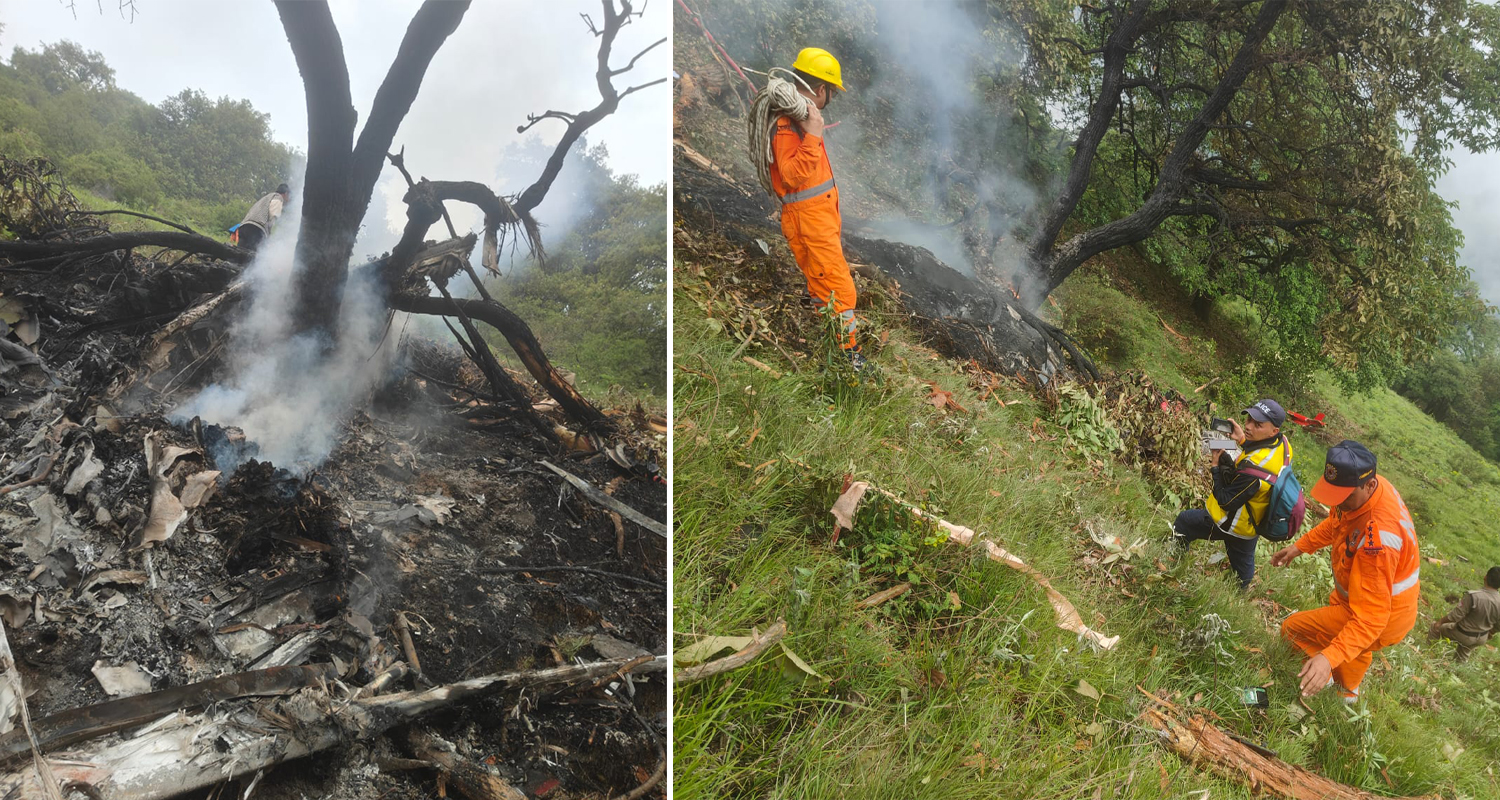 उत्तराखण्डमा भएकाे हेलिकाेप्टर दुर्घटनामा पाइलट र बालकसहित सात जनाको मृत्यु
