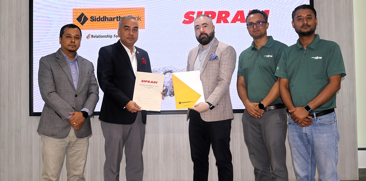 सिद्धार्थ बैंक र सिप्रदी ट्रेडिङबीच विद्युतीय ट्याक्सी कर्जासम्बन्धी सम्झौता