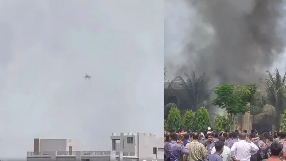 विद्यालयमा विमान दुर्घटनाग्रस्त