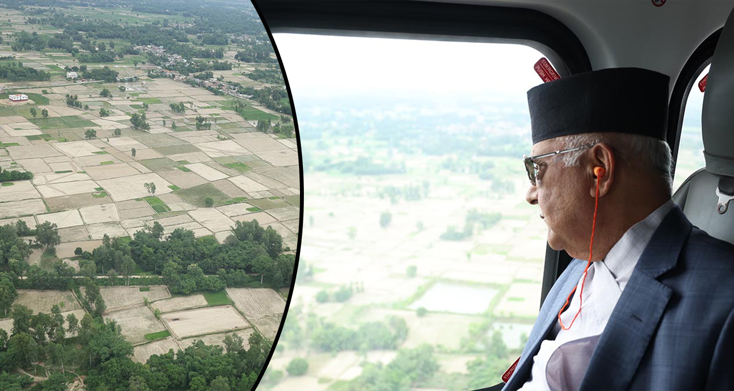 प्रधानमन्त्री ओलीद्वारा मधेशको सुख्खाग्रस्त क्षेत्रको अवलोकन (फोटो फिचर)