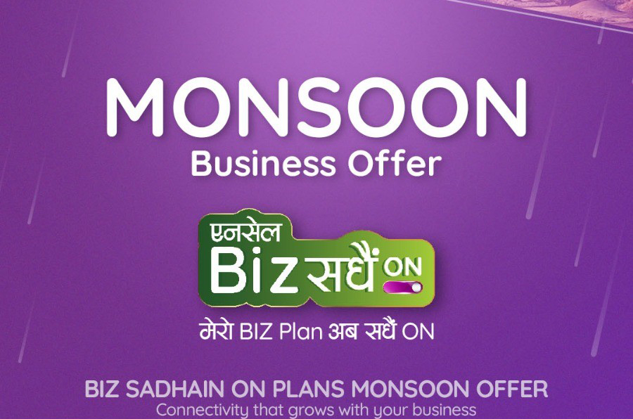 आकर्षक छुटहरूसहित एनसेलले ल्यायो मनसुन बिजनेस अफर