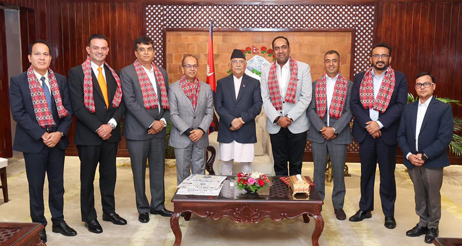 प्रधानमन्त्रीसँग भेटेर सीएनआईका पदाधिकारीले भने– मुलुकको अर्थतन्त्रको आकार १०० अर्ब डलर पुर्‍याउने लक्ष्य छ
