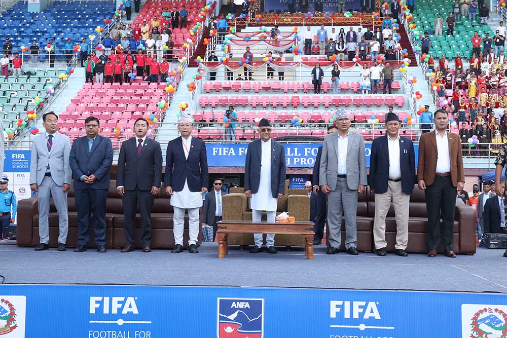 प्रधानमन्त्री ओलीबाट फिफा फर स्कुल अभियानको शुभारम्भ