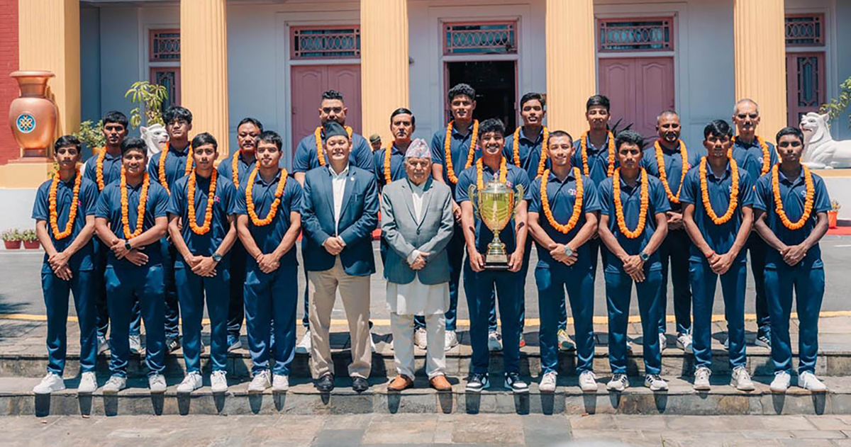 राष्ट्रपति पौडेलले दिए एसीसी यू–१६ पुरुष इस्ट जोन कप विजेता टिमलाई बधाई